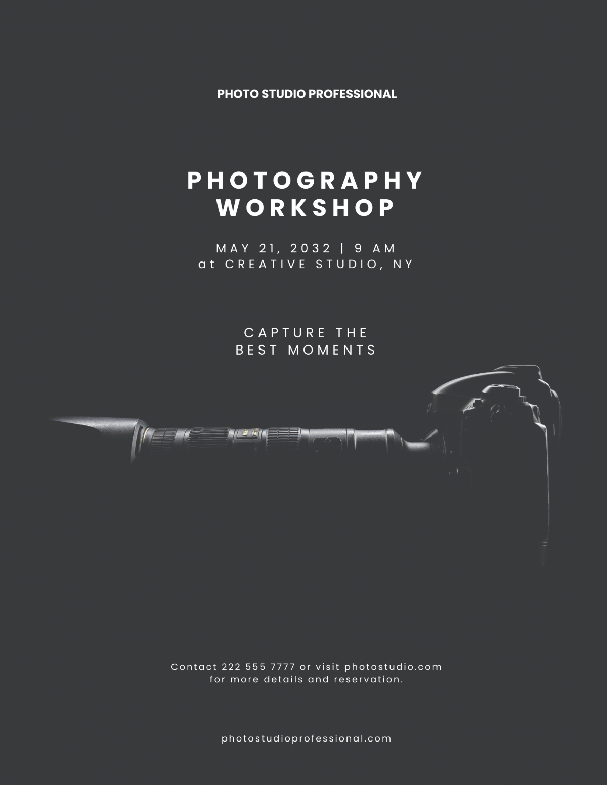 Free Minimalistic Photography Flyer Template to Edit Online Free Minimalistic Photography Flyer Template to Edit Online