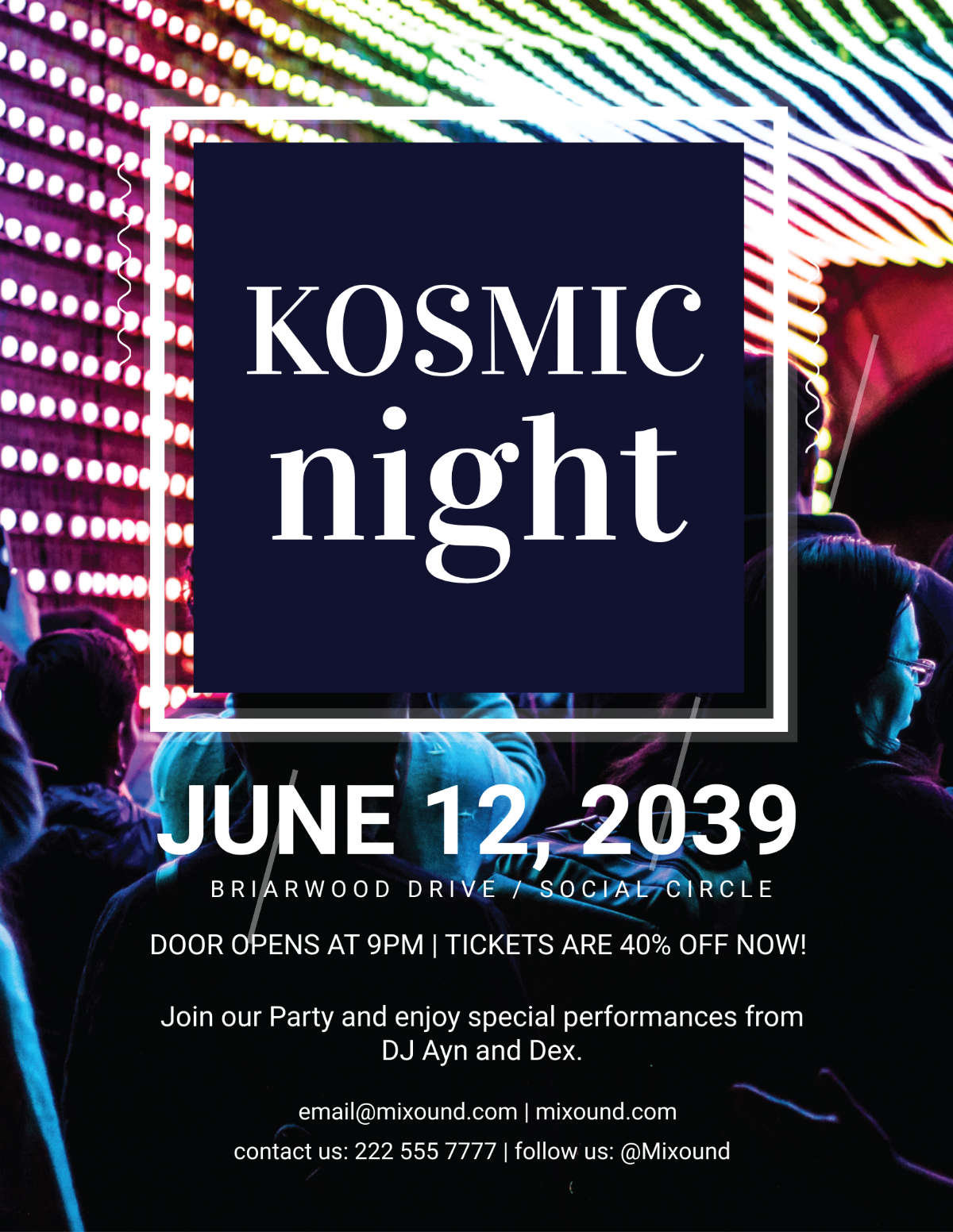 Free Kosmo DJ Flyer Template to Edit Online Free Kosmo DJ Flyer Template to Edit Online
