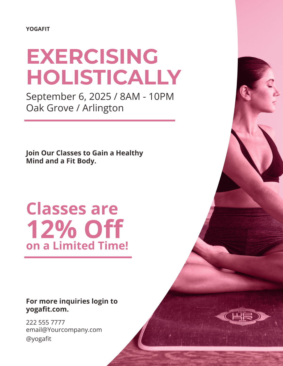 Free Simple Yoga Flyer Template to Edit Online Free Simple Yoga Flyer Template to Edit Online