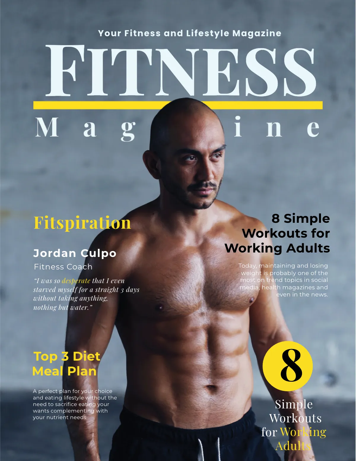 Free Fitness Magazine Template to Edit Online Free Fitness Magazine Template to Edit Online