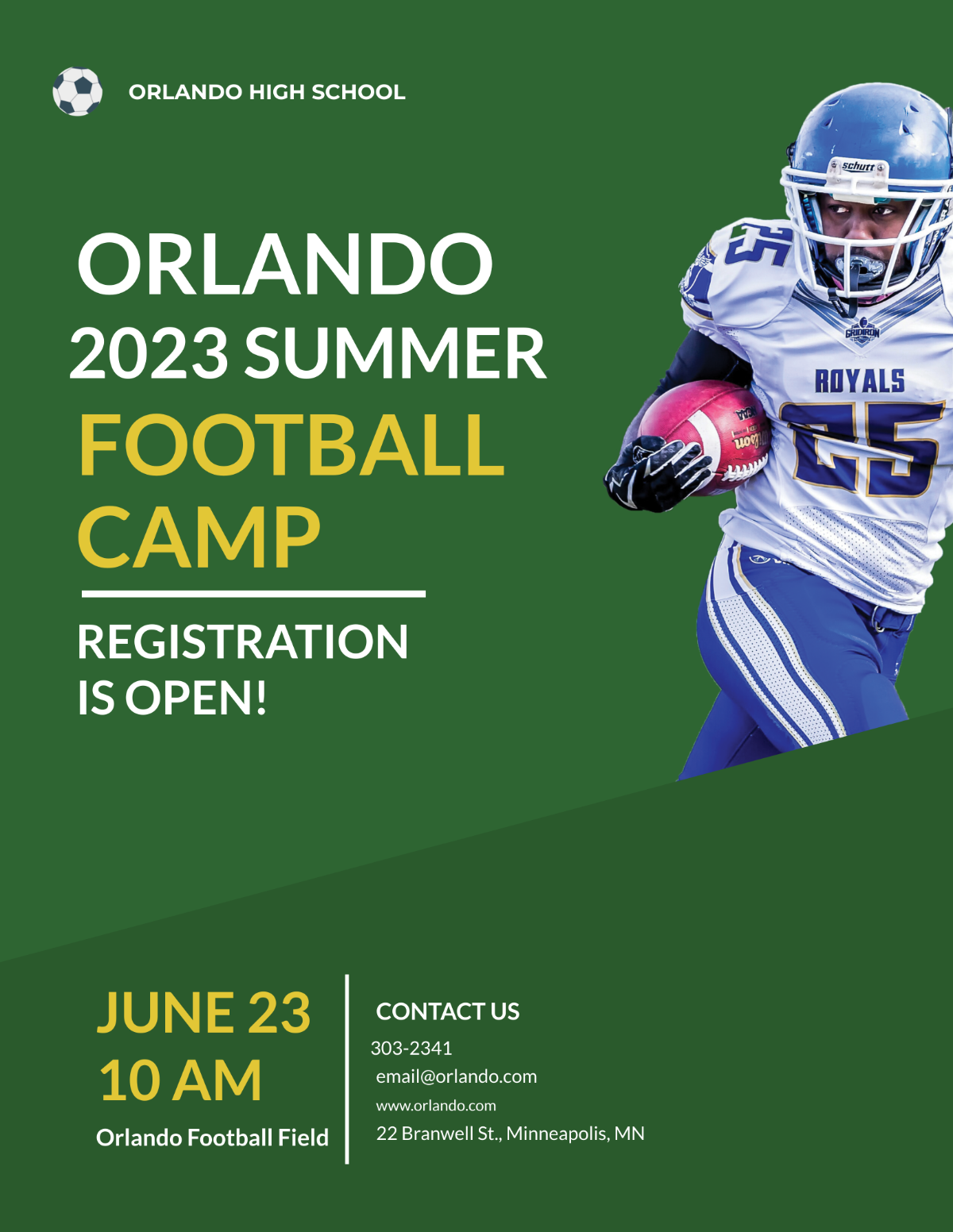 Free Football Registration Flyer Template to Edit Online Free Football Registration Flyer Template to Edit Online