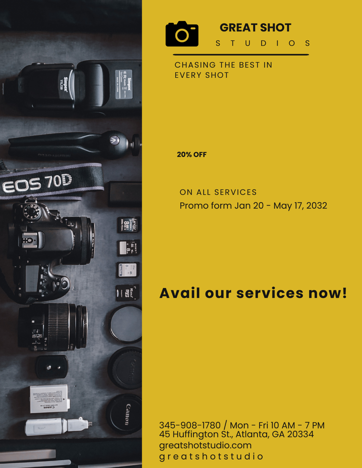 Free Photography Studio Business Flyer Template to Edit Online Free Photography Studio Business Flyer Template to Edit Online