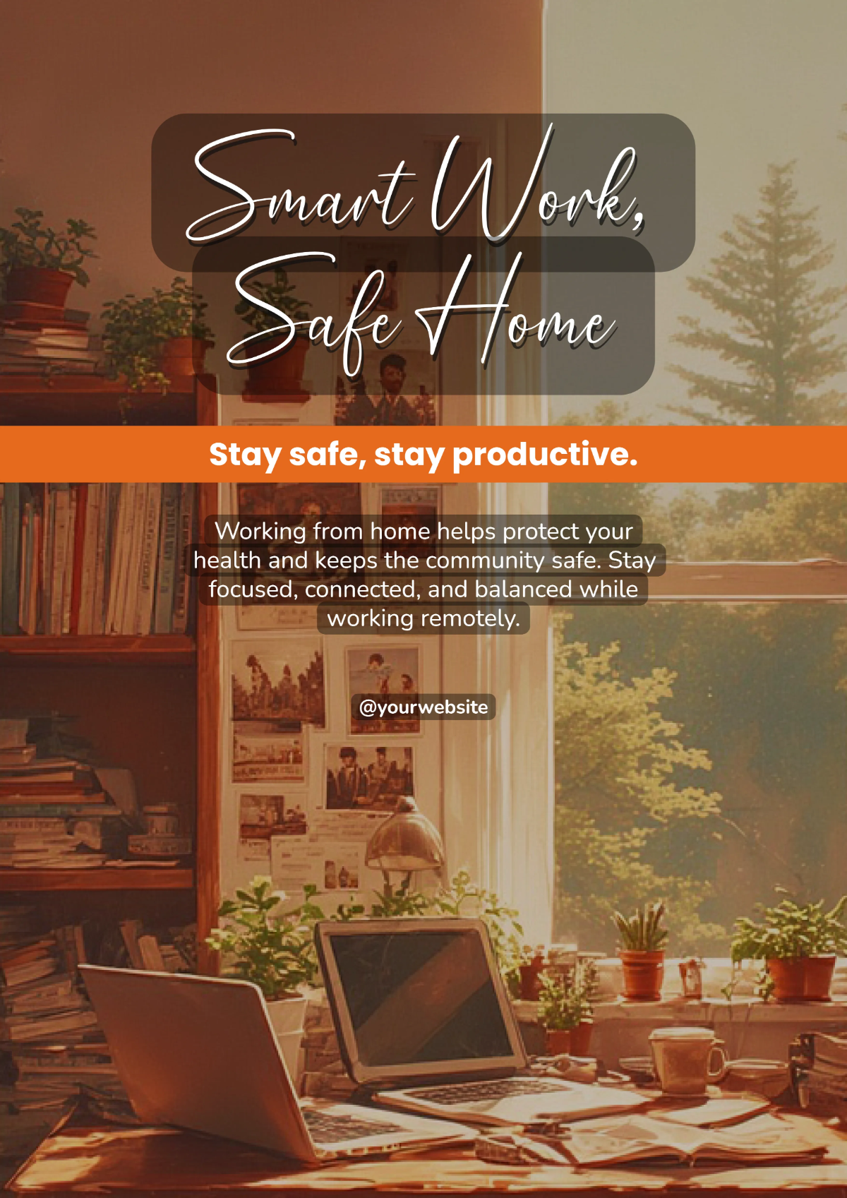 Free Stay Home Work From Home Poster Template to Edit Online Free Stay Home Work From Home Poster Template to Edit Online