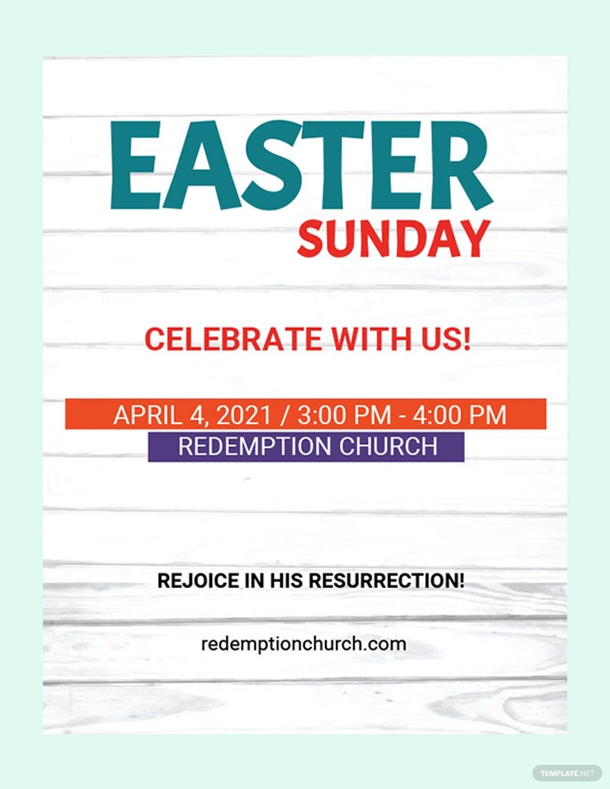 Easter Sunday Risen Flyer Template Easter Sunday Risen Flyer Template