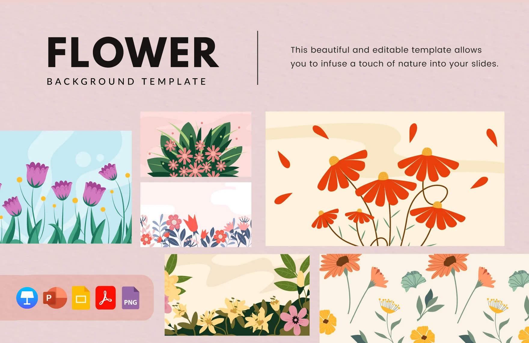 Flower Background in PowerPoint, PDF, PNG, Google Slides, Apple Keynote - Download | Template.net Flower Background in PowerPoint, PDF, PNG, Google Slides, Apple Keynote - Download | Template.net