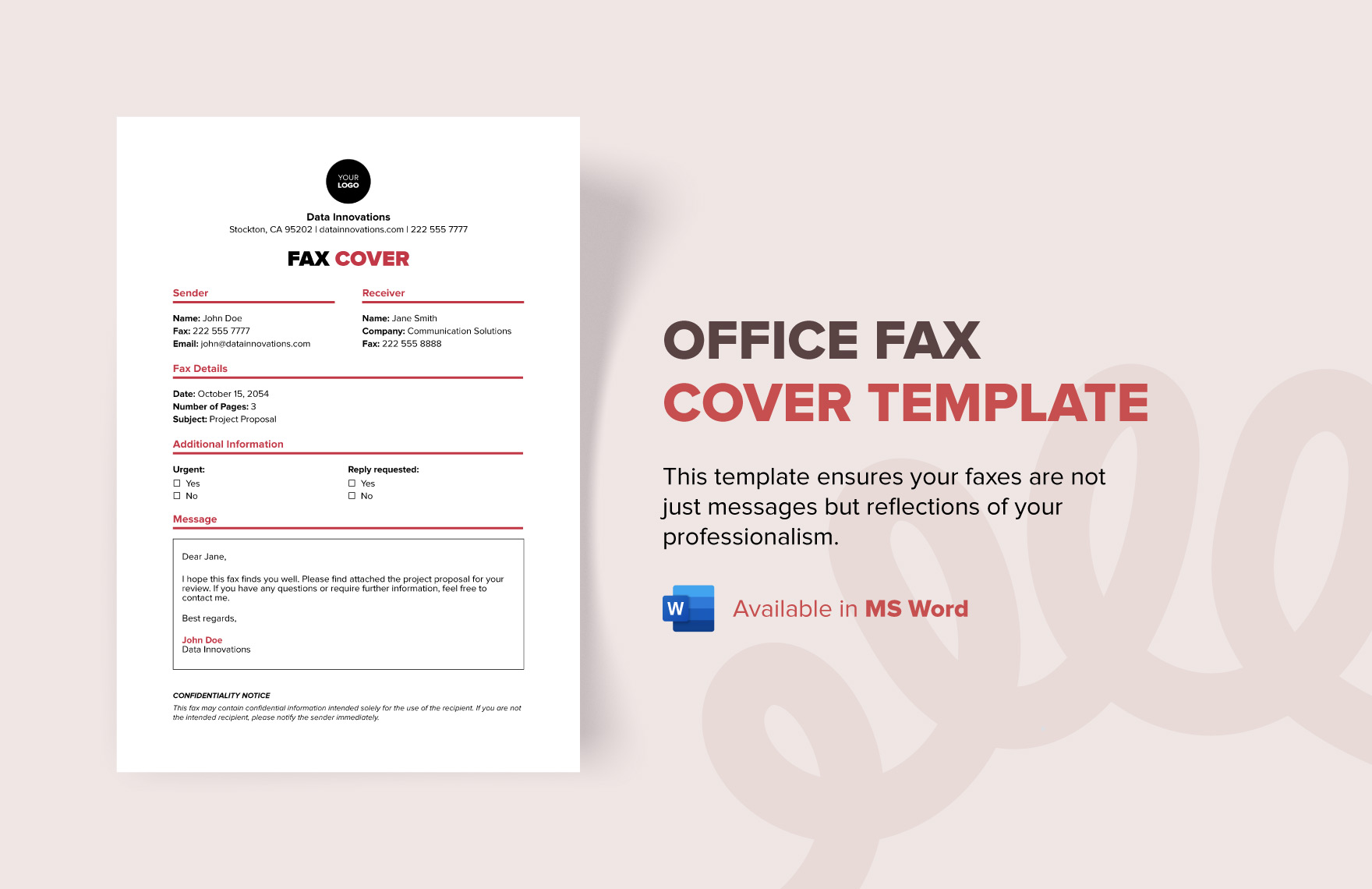 Office Fax Cover Template Office Fax Cover Template