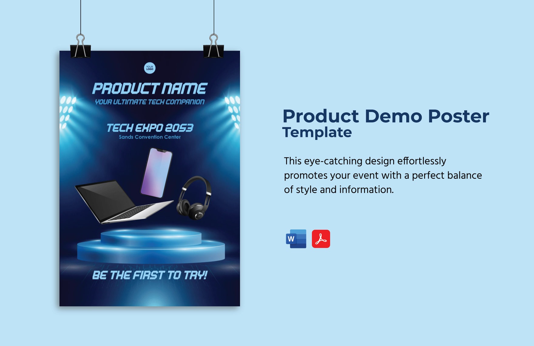 Product Demo Poster Template Product Demo Poster Template