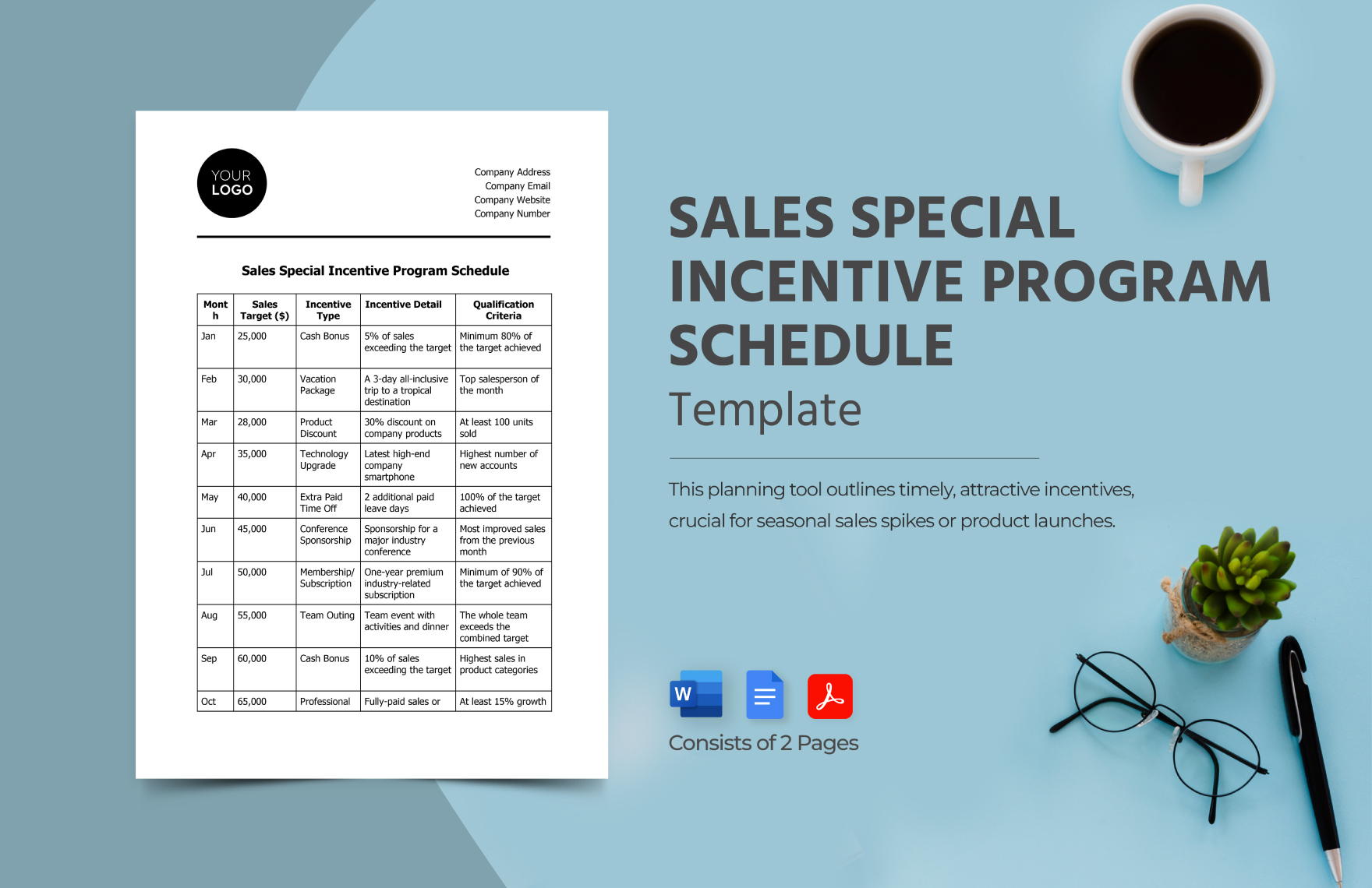 Sales Special Incentive Program Schedule Template in Word, PDF, Google Docs - Download | Template.net Sales Special Incentive Program Schedule Template in Word, PDF, Google Docs - Download | Template.net