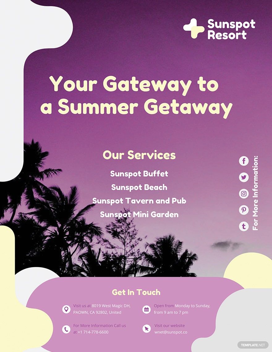 Summer Flyer Template in Pages, Word, Illustrator, Publisher, InDesign, PSD, Google Docs - Download | Template.net Summer Flyer Template in Pages, Word, Illustrator, Publisher, InDesign, PSD, Google Docs - Download | Template.net