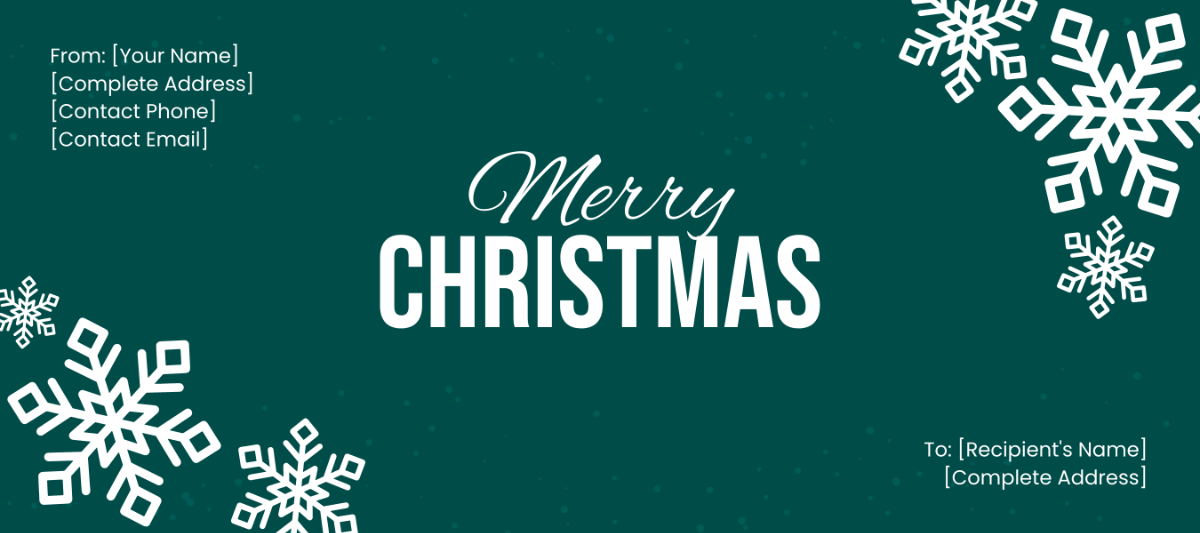Free Christmas Envelope Template to Edit Online Free Christmas Envelope Template to Edit Online