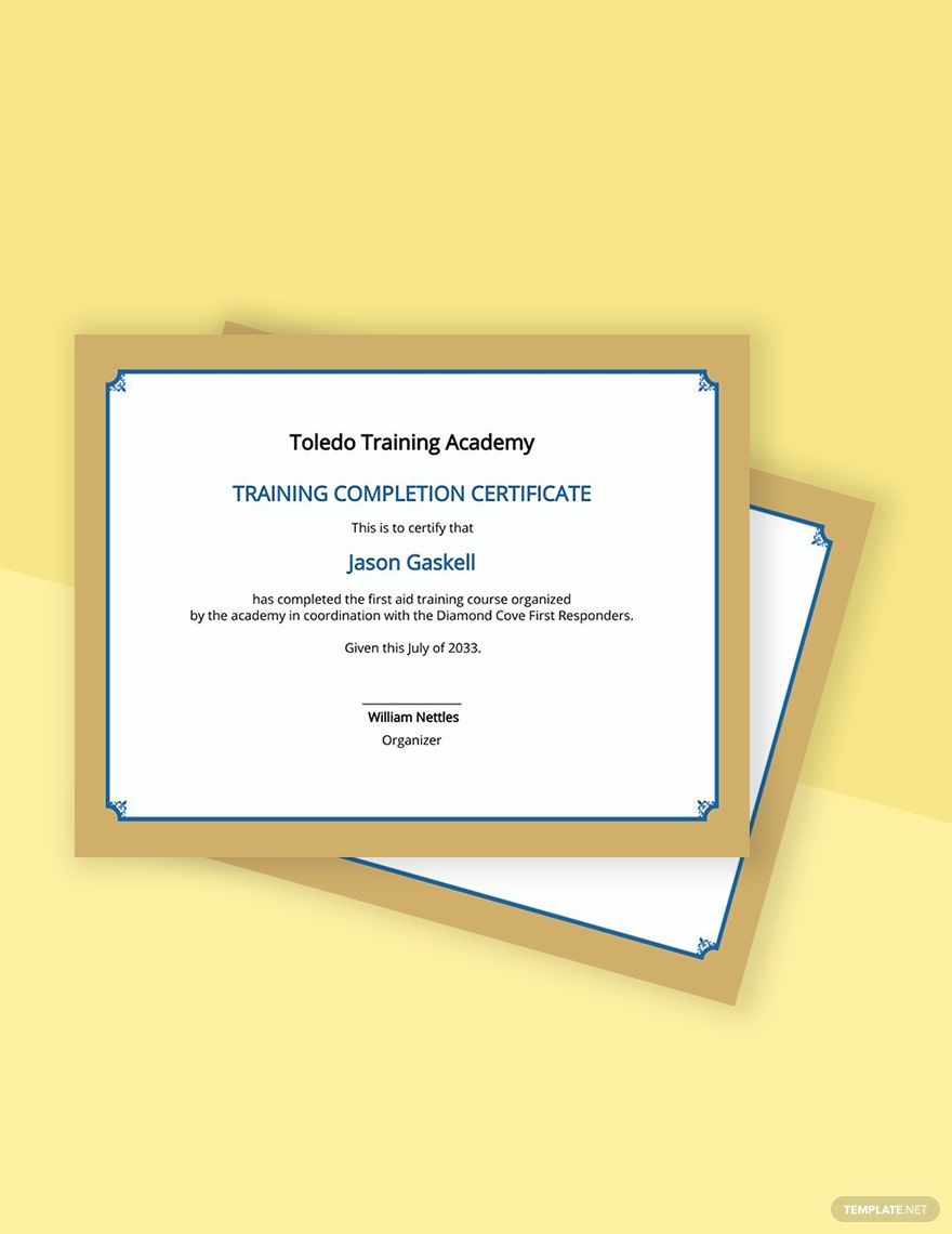 Training Academy Certificate Template Training Academy Certificate Template
