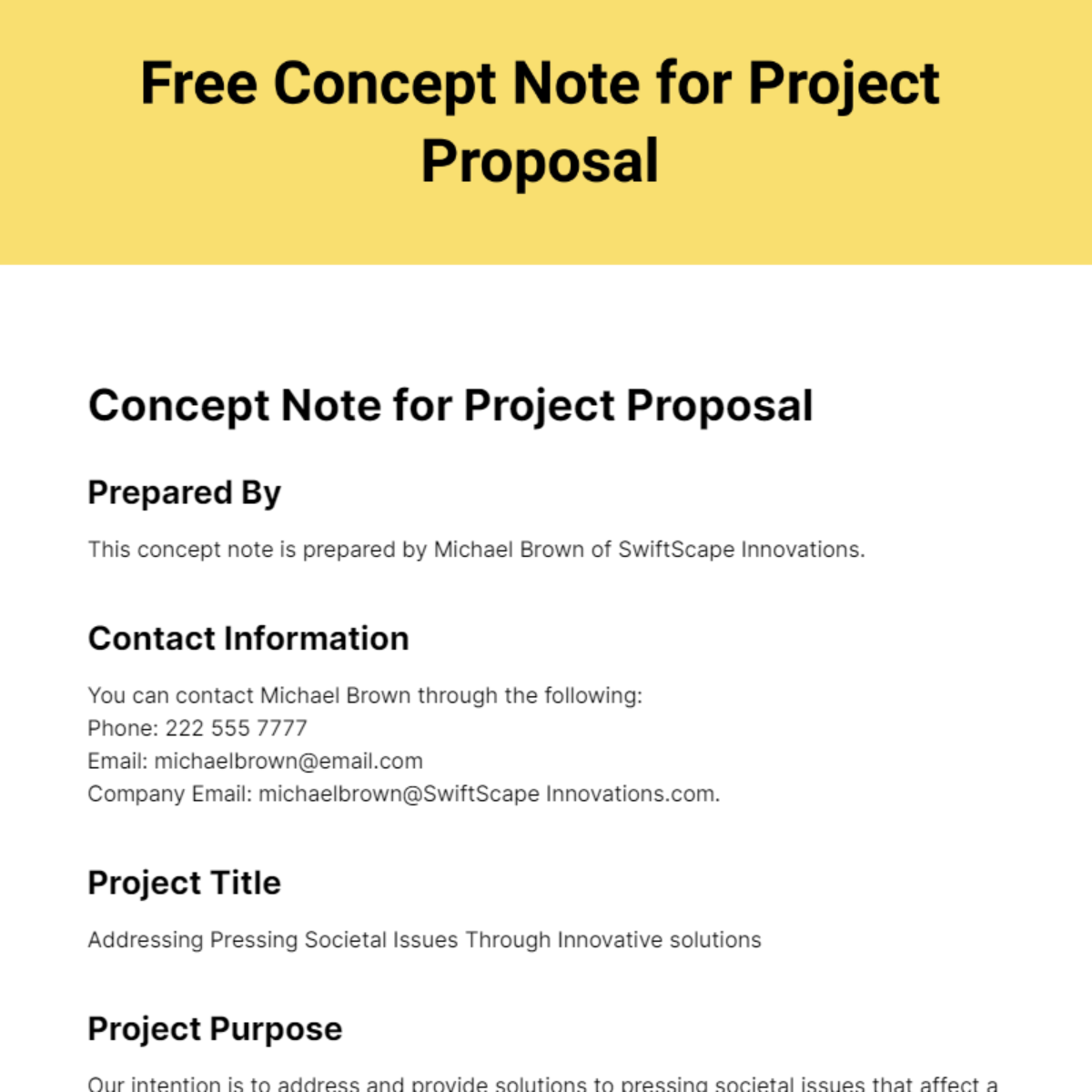 Free Concept Note for Project Proposal Template to Edit Online Free Concept Note for Project Proposal Template to Edit Online
