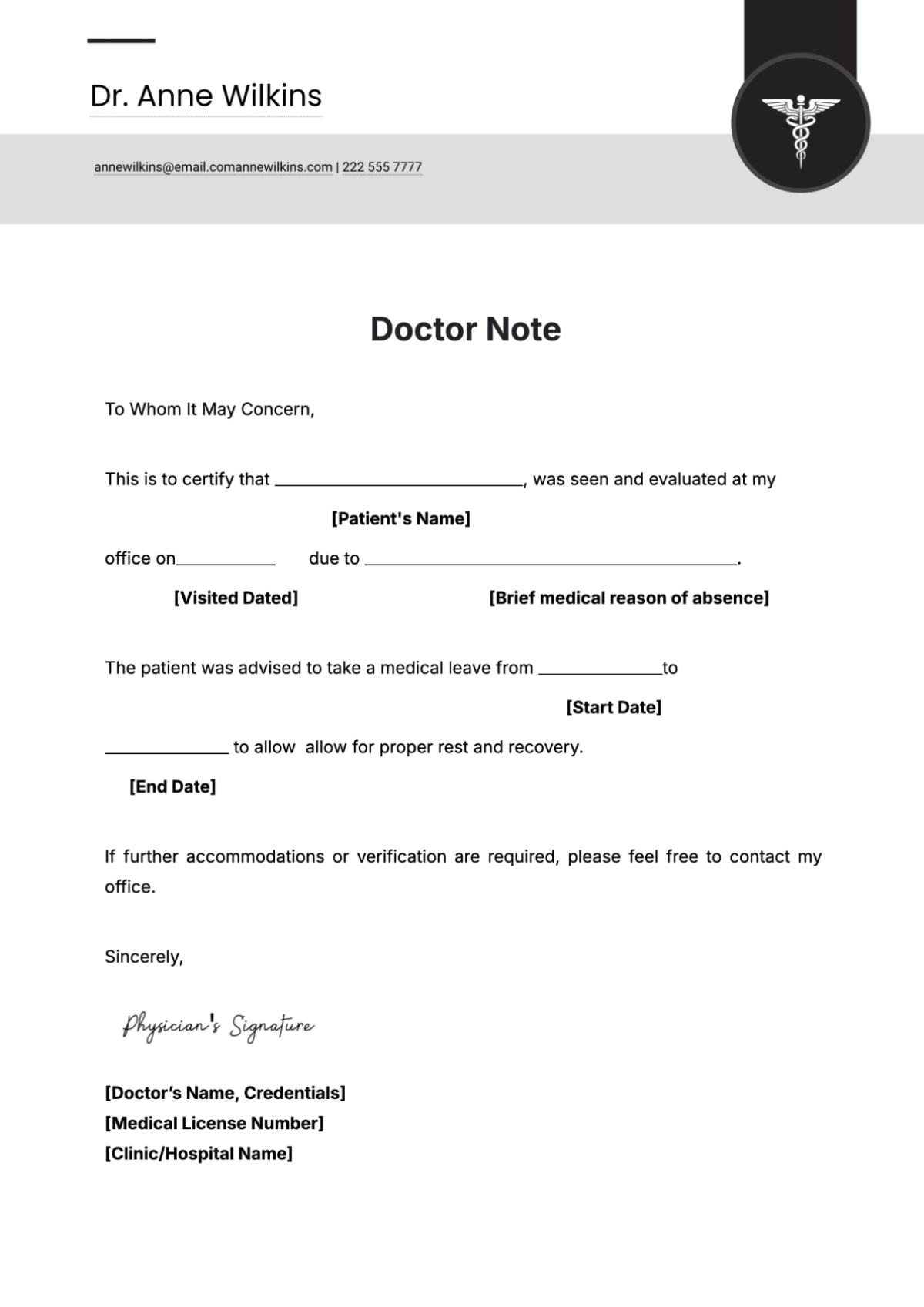 Doctor Note Template - Edit Online & Download Example Doctor Note Template - Edit Online & Download Example