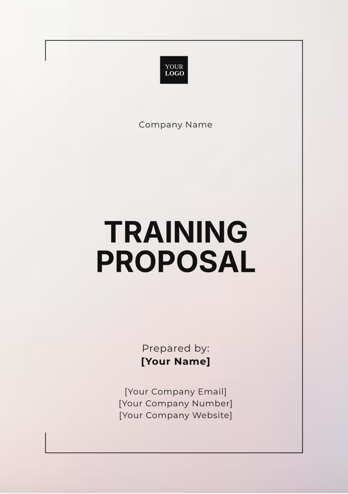 Free Training Proposal Template to Edit Online Free Training Proposal Template to Edit Online