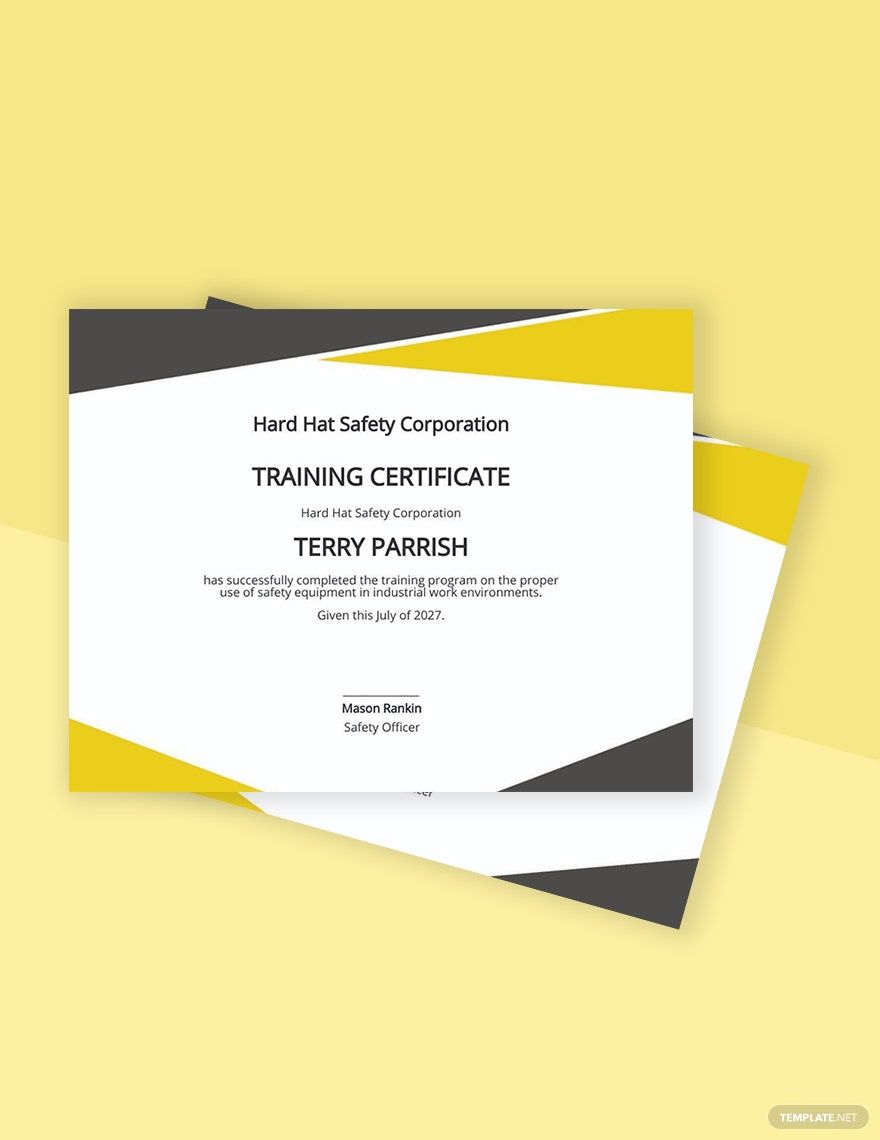 Editable Safety Training Certificate Template Editable Safety Training Certificate Template