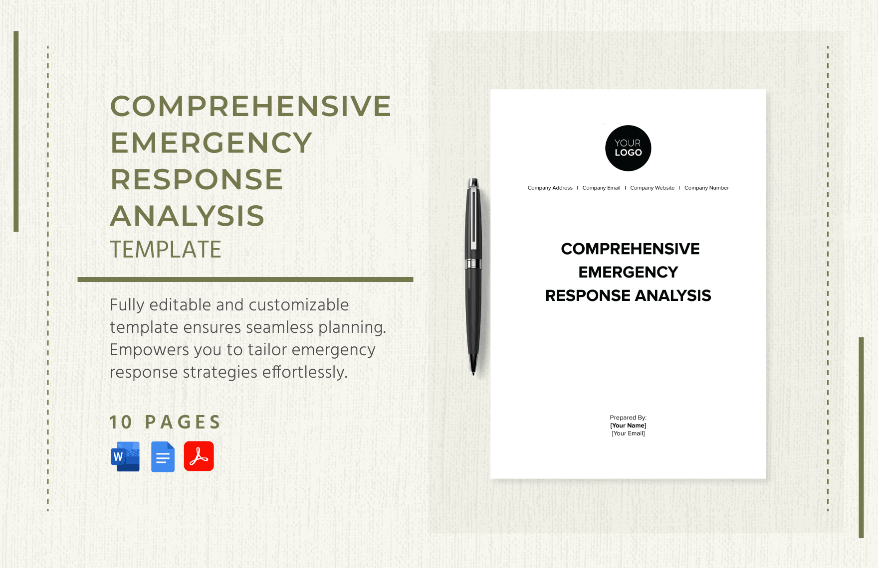 Comprehensive Emergency Response Analysis Template Comprehensive Emergency Response Analysis Template
