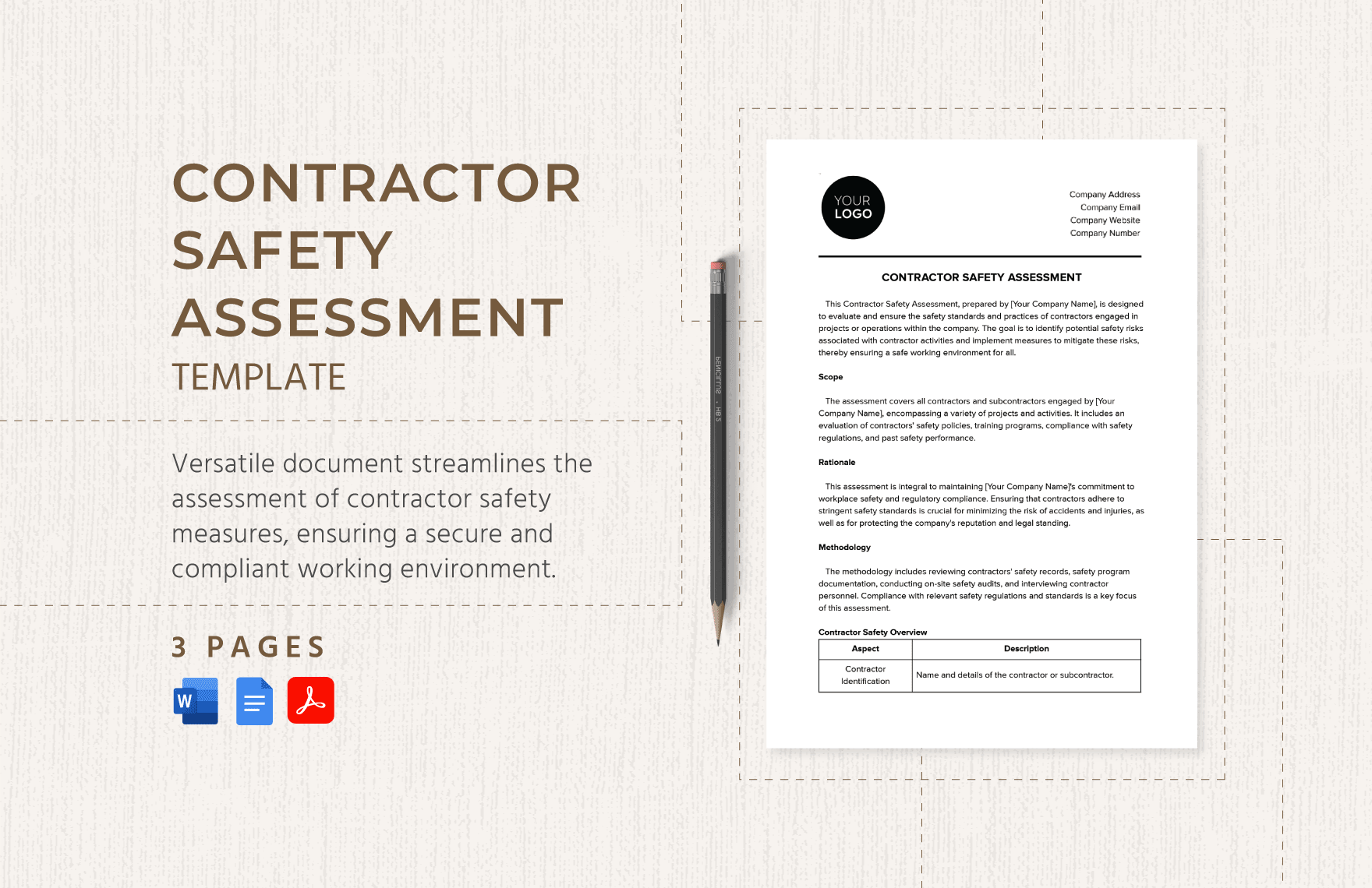 Contractor Safety Assessment Template Contractor Safety Assessment Template