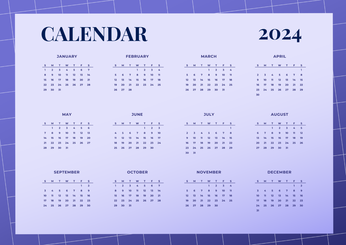 Free One Page Calendar 2024 Template to Edit Online Free One Page Calendar 2024 Template to Edit Online