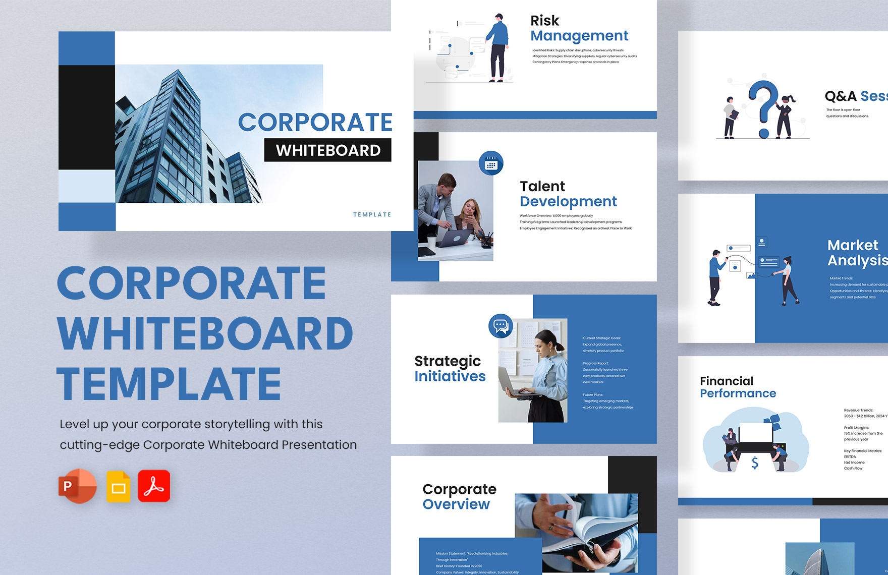 Corporate Whiteboard Template in PPT, PDF, Google Slides - Download | Template.net Corporate Whiteboard Template in PPT, PDF, Google Slides - Download | Template.net