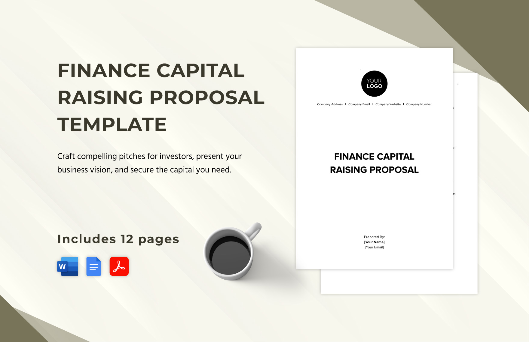 Finance Capital Raising Proposal Template in Word, PDF, Google Docs - Download | Template.net Finance Capital Raising Proposal Template in Word, PDF, Google Docs - Download | Template.net