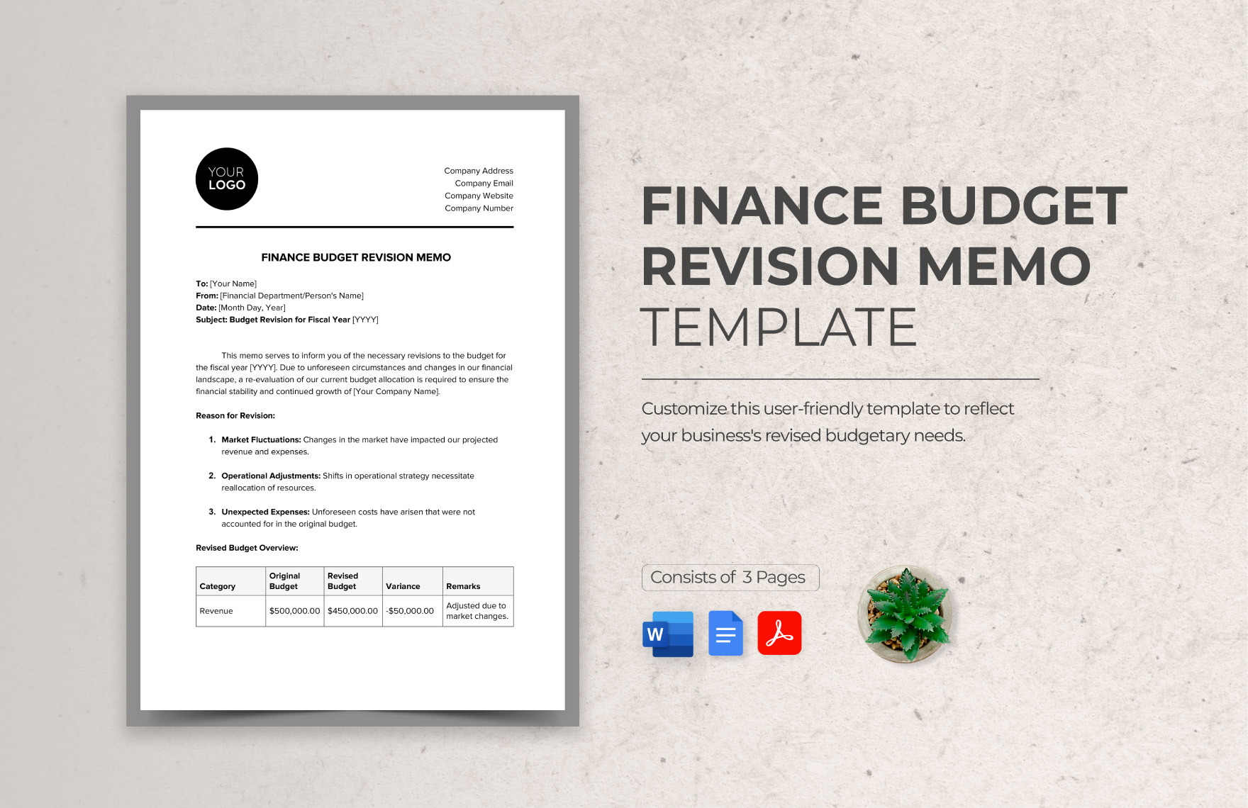 Finance Budget Revision Memo Template in Word, PDF, Google Docs - Download | Template.net Finance Budget Revision Memo Template in Word, PDF, Google Docs - Download | Template.net