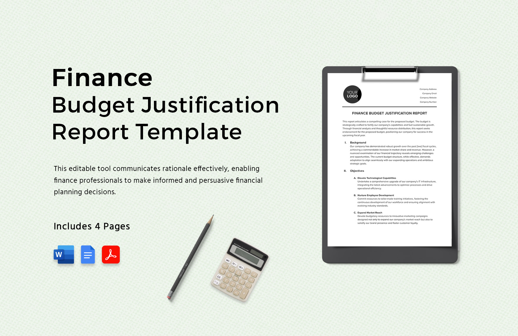 Finance Budget Justification Report Template in Google Docs, PDF, Word - Download | Template.net Finance Budget Justification Report Template in Google Docs, PDF, Word - Download | Template.net