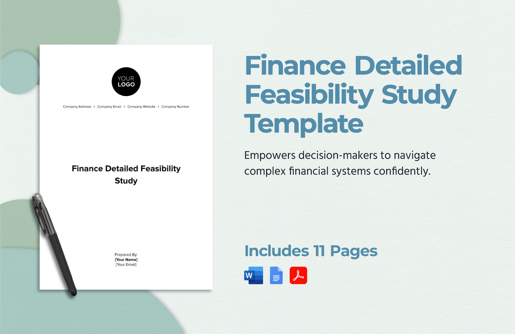 Finance Detailed Feasibility Study Template in Word, PDF, Google Docs - Download | Template.net Finance Detailed Feasibility Study Template in Word, PDF, Google Docs - Download | Template.net