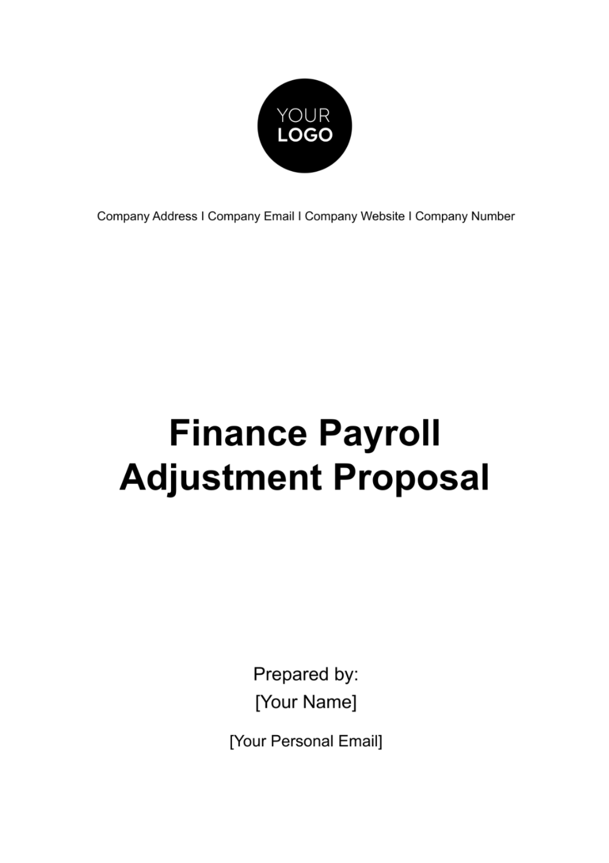Free Finance Payroll Adjustment Proposal Template to Edit Online Free Finance Payroll Adjustment Proposal Template to Edit Online