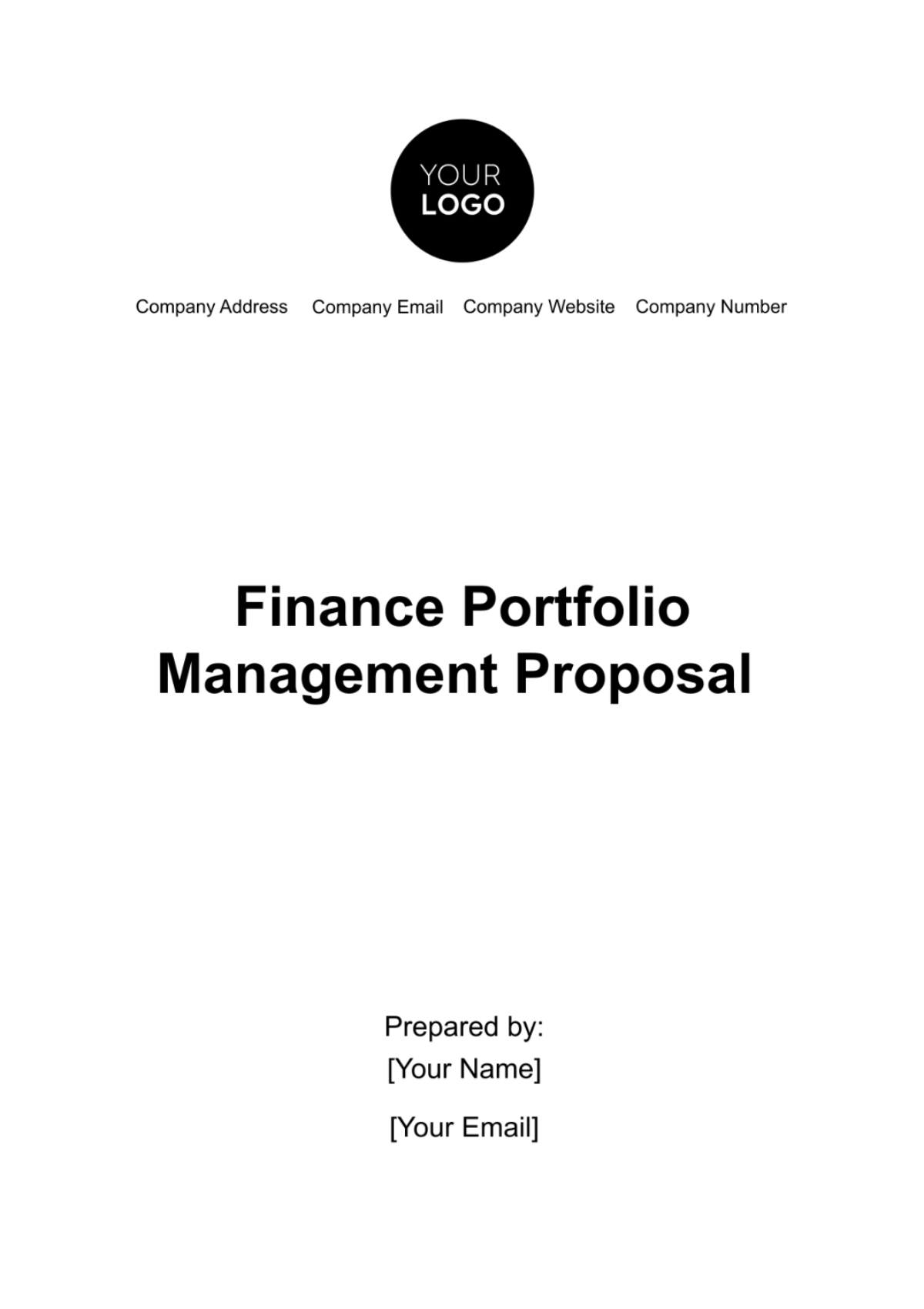 Free Finance Portfolio Management Proposal Template to Edit Online Free Finance Portfolio Management Proposal Template to Edit Online