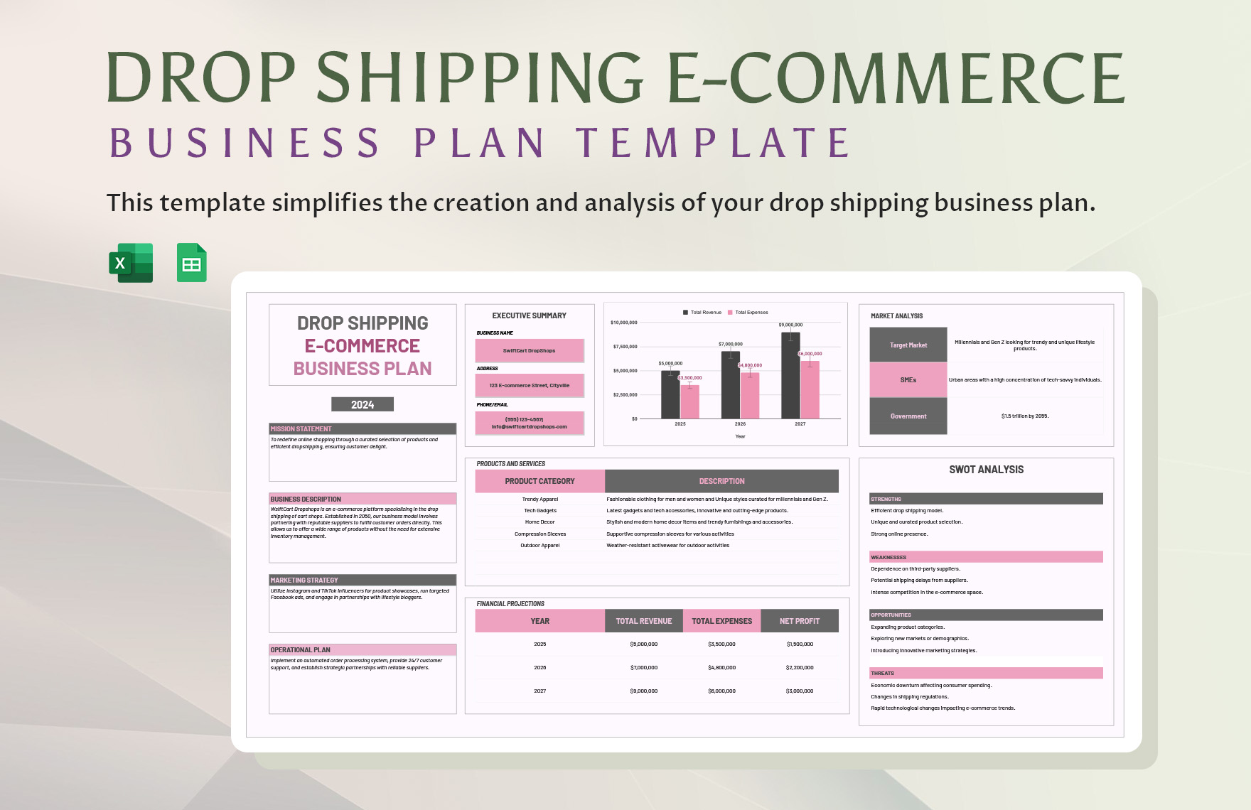 Drop Shipping E-commerce Business Plan Template Drop Shipping E-commerce Business Plan Template