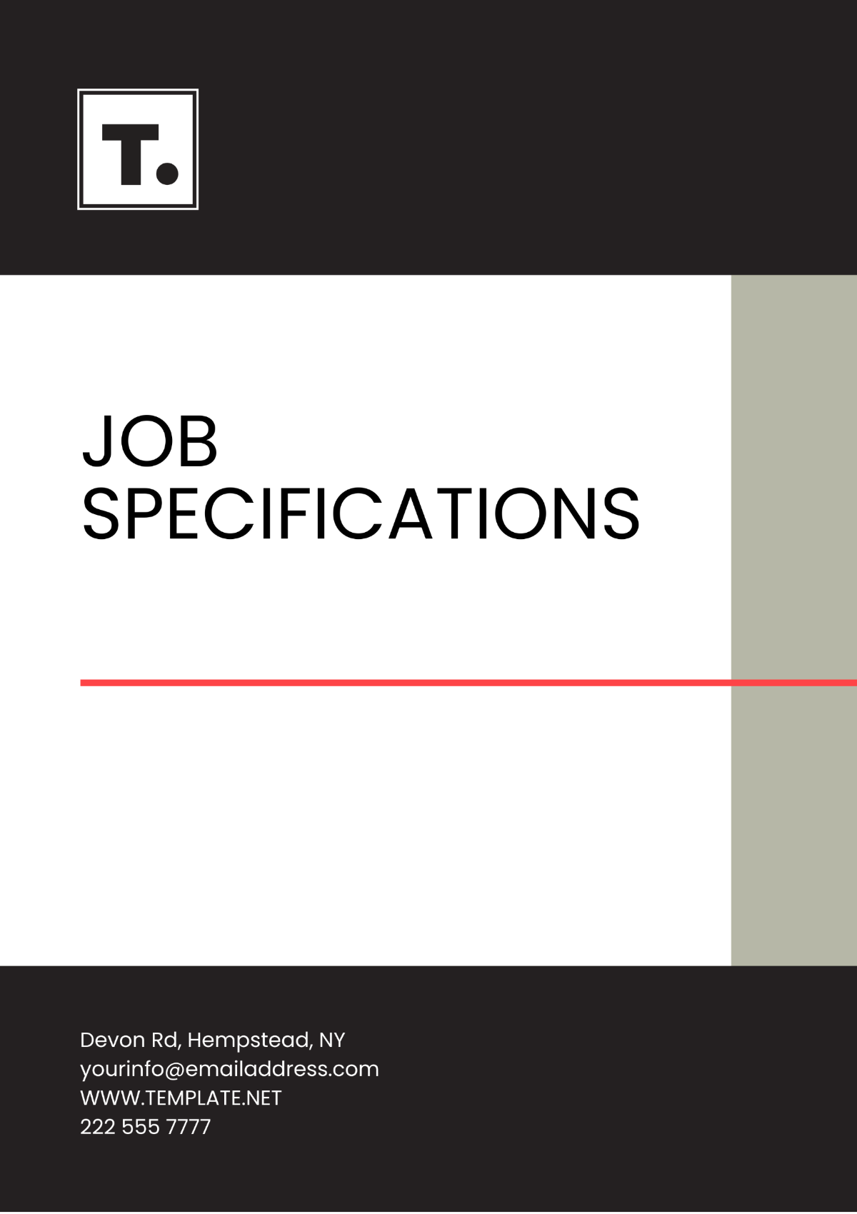 Free Job Specifications Template to Edit Online Free Job Specifications Template to Edit Online