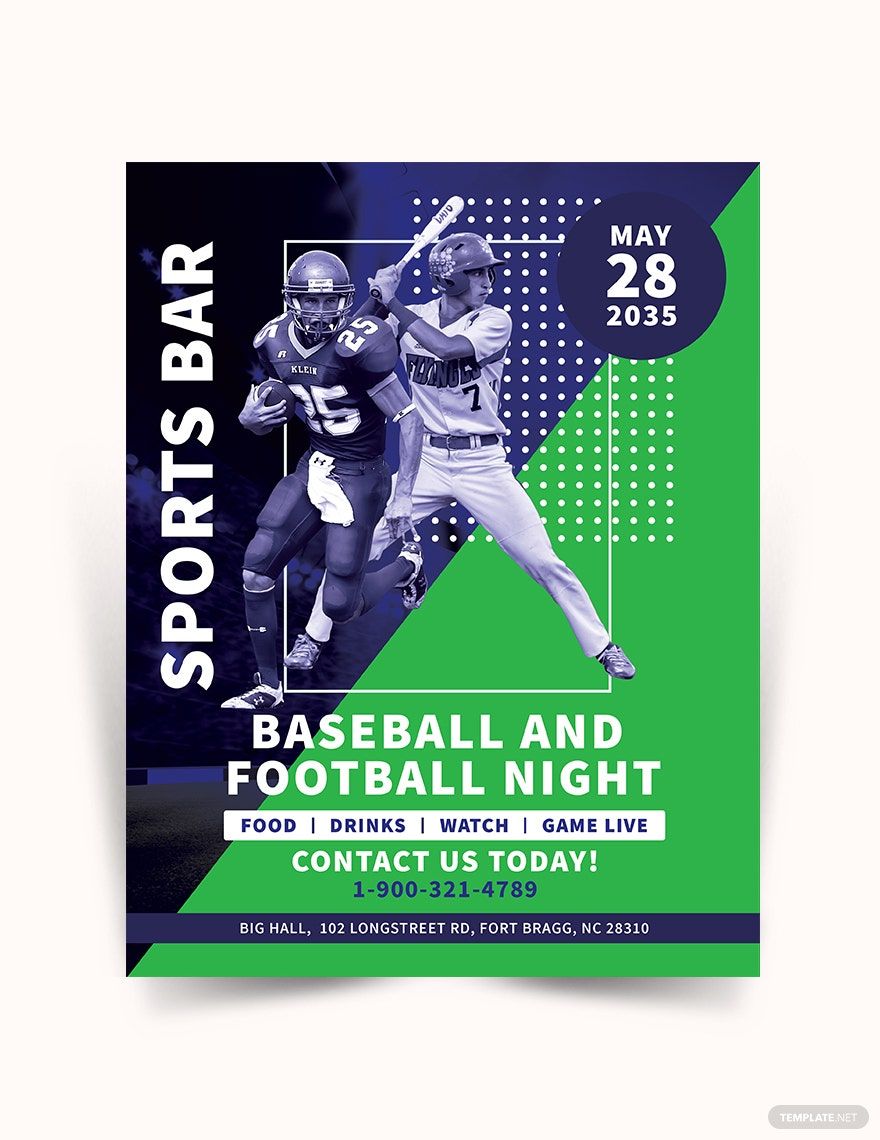Baseball And Football Flyer Template in Pages, InDesign, Publisher, Word, Illustrator, PSD, Google Docs - Download | Template.net Baseball And Football Flyer Template in Pages, InDesign, Publisher, Word, Illustrator, PSD, Google Docs - Download | Template.net