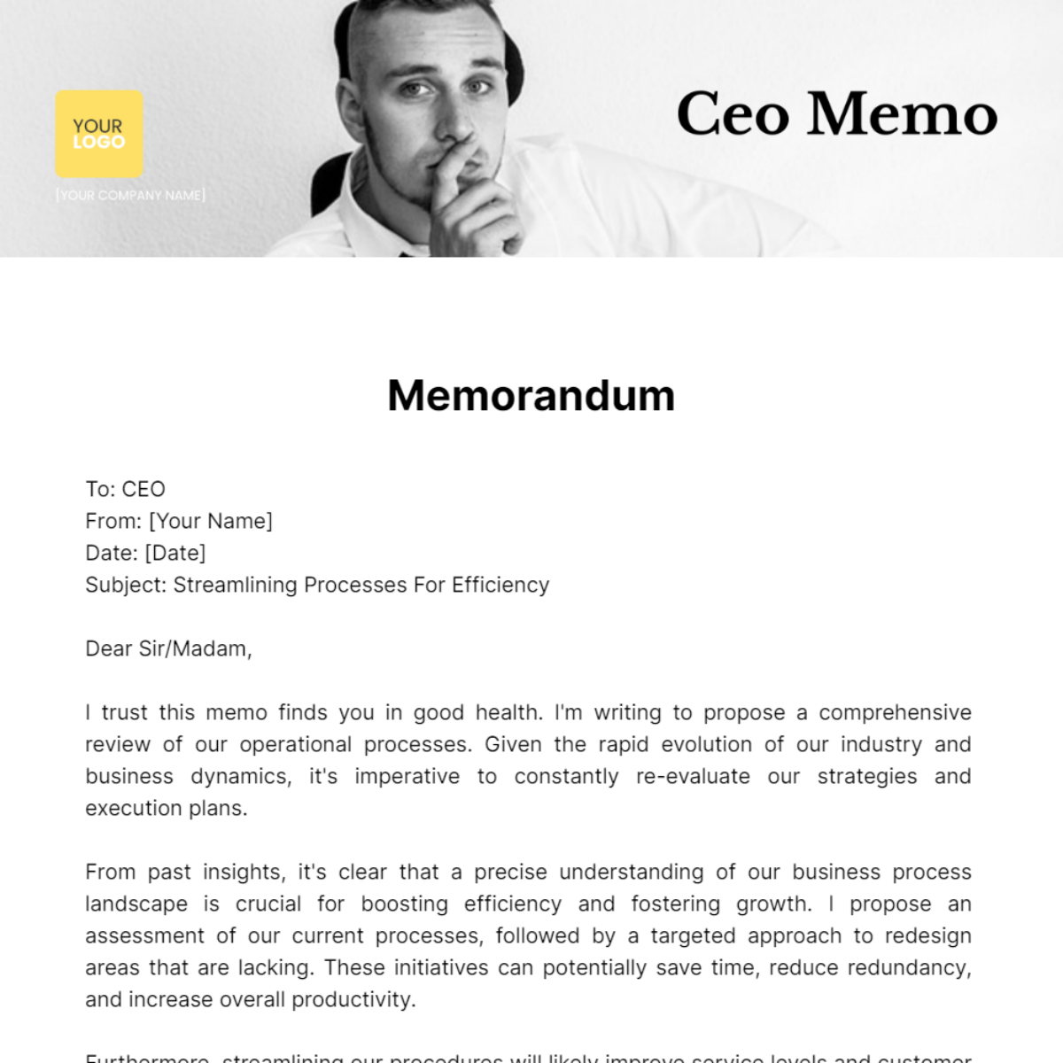Free Memo Template To CEO to Edit Online Free Memo Template To CEO to Edit Online