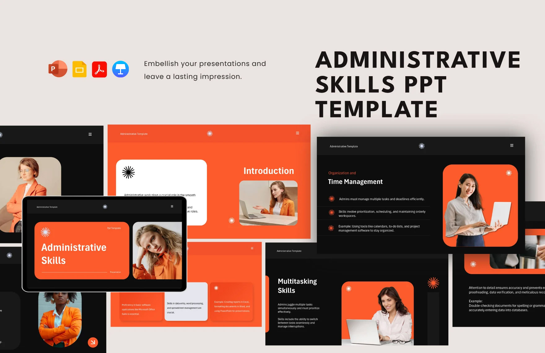 Administrative Skills PPT Template Administrative Skills PPT Template
