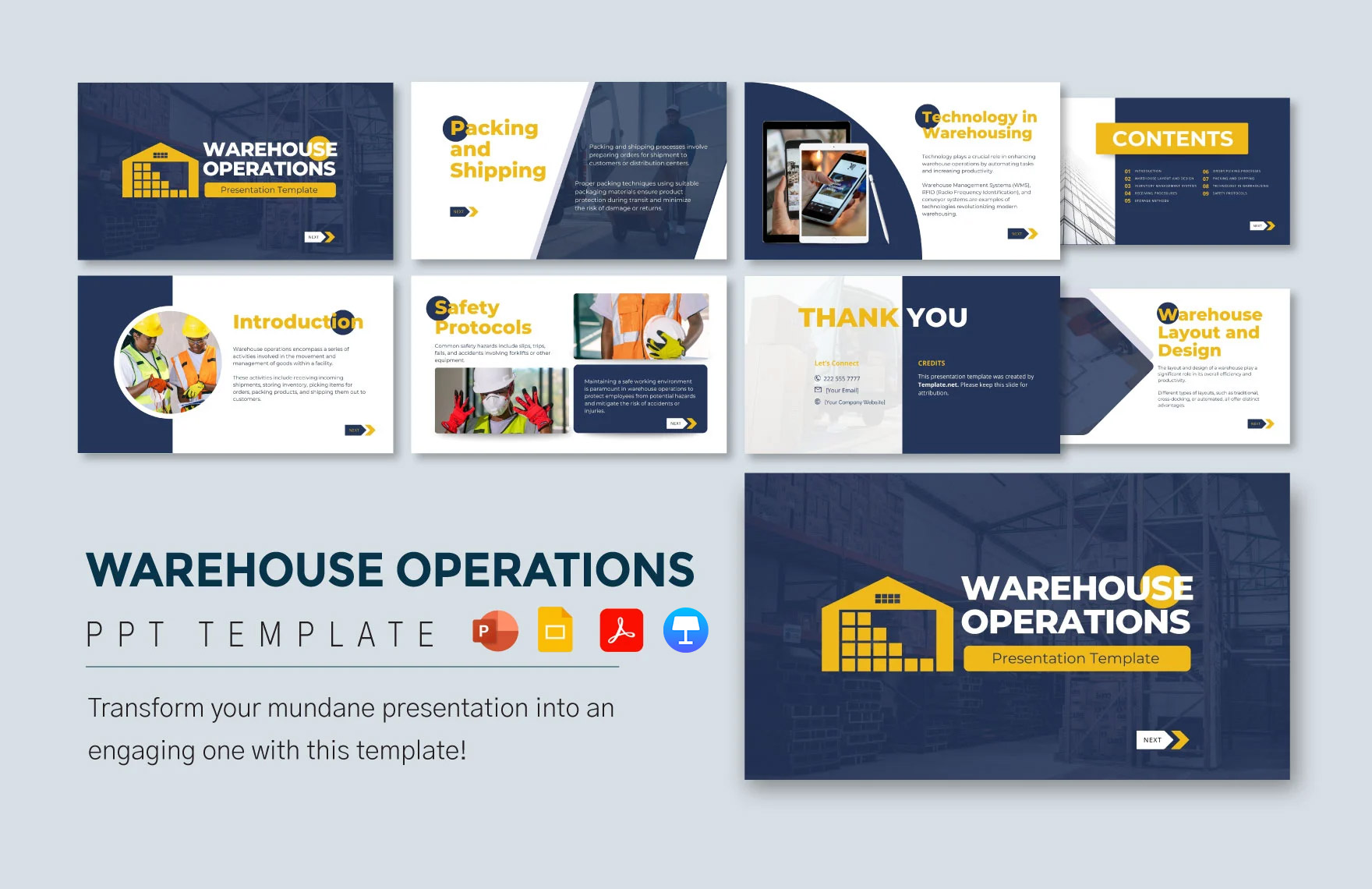 Warehouse Operations PPT Template Warehouse Operations PPT Template