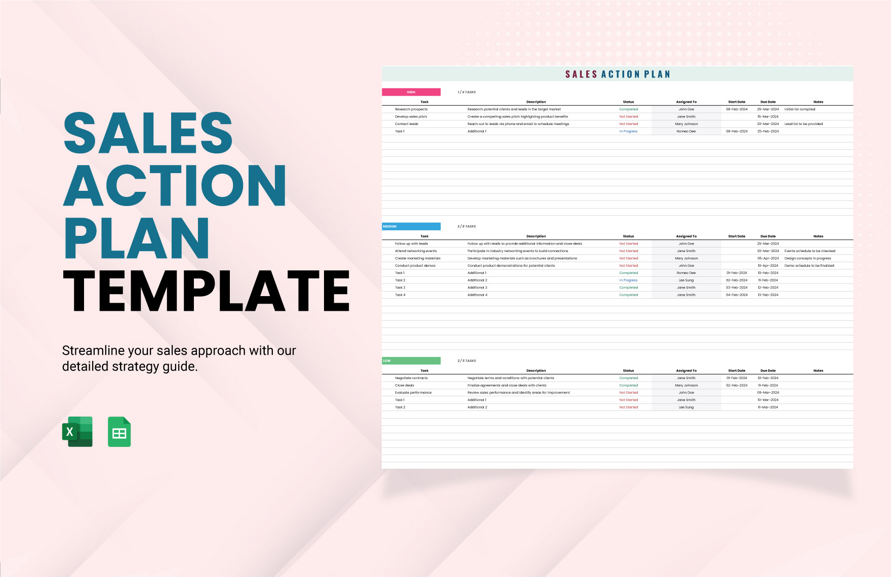 Sales Action Plan Template Sales Action Plan Template