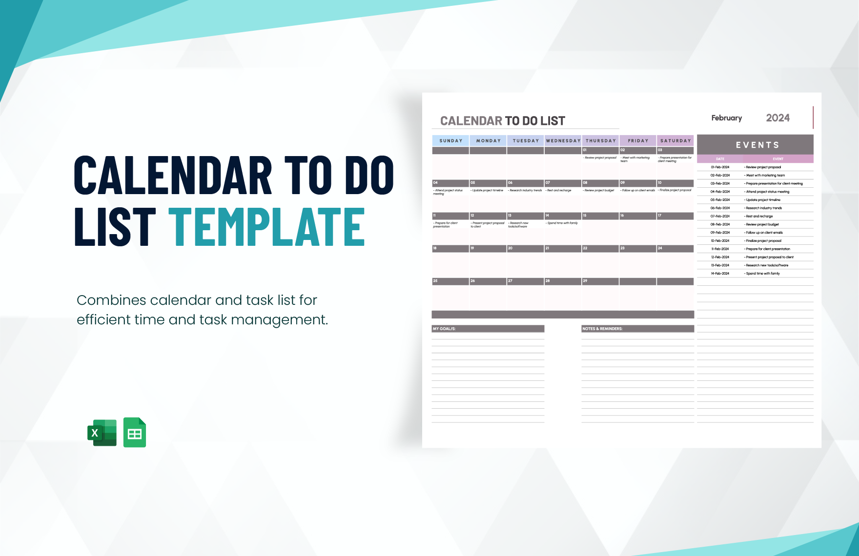Calendar To Do List Template Calendar To Do List Template