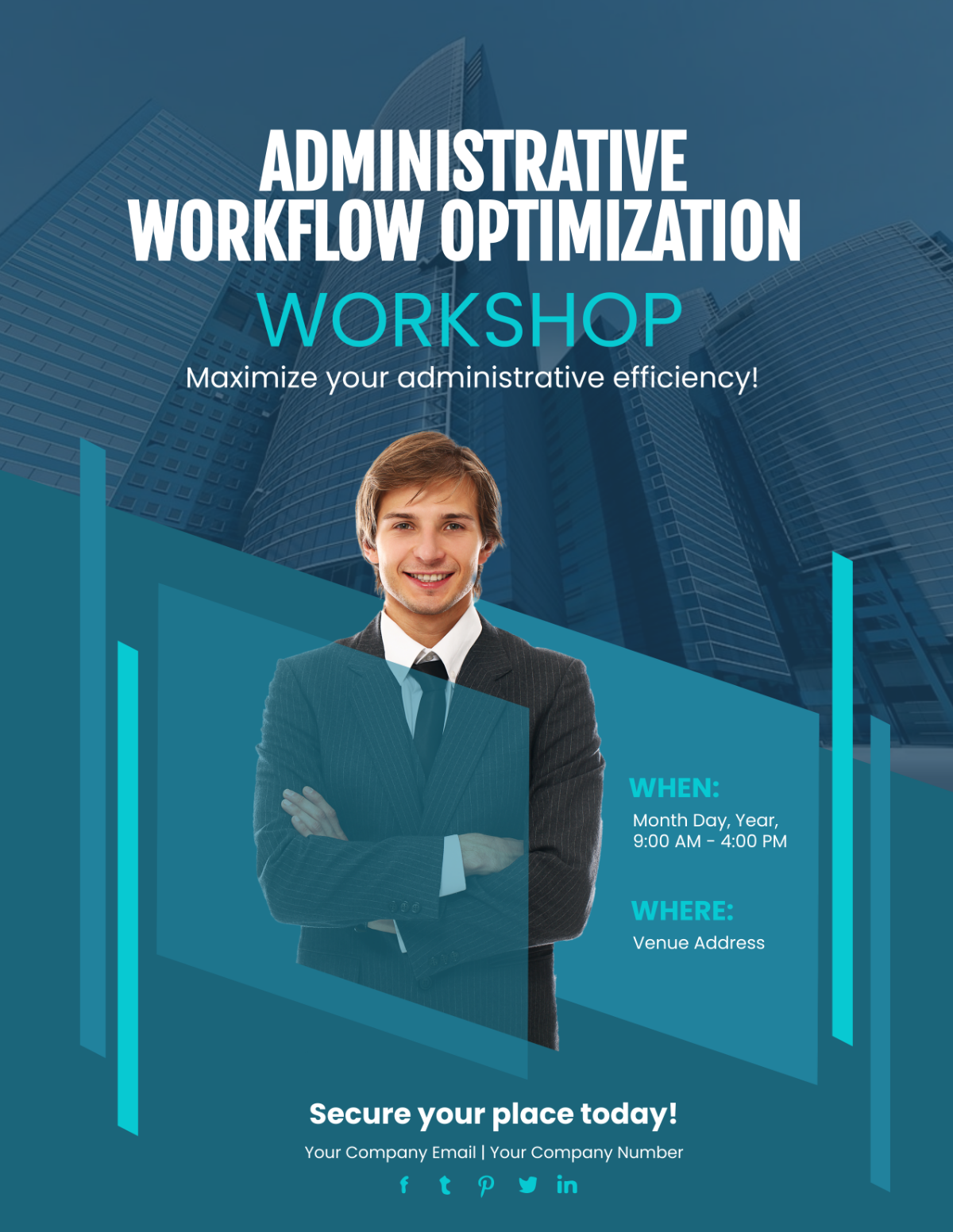 Free Administrative Workflow Optimization Workshop Flyer Template to Edit Online Free Administrative Workflow Optimization Workshop Flyer Template to Edit Online