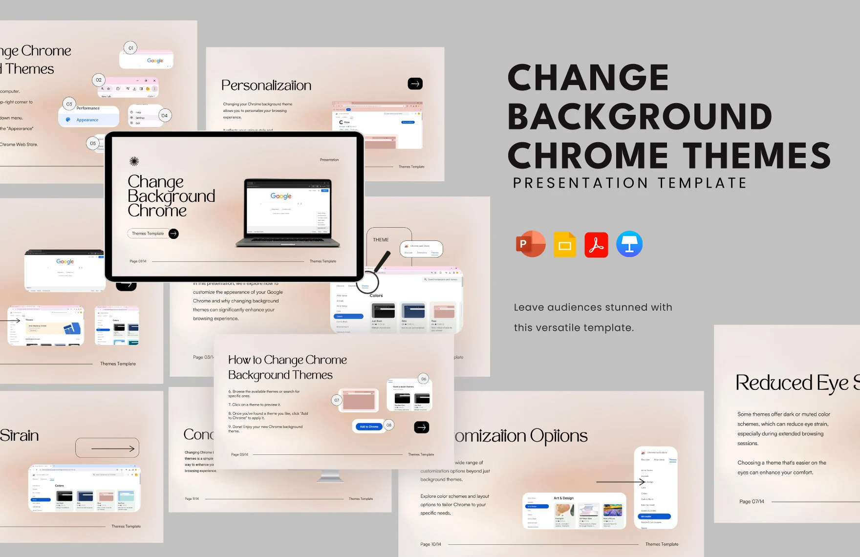 Change Background Chrome Themes Template in PPT, PDF, Google Slides, Apple Keynote - Download | Template.net Change Background Chrome Themes Template in PPT, PDF, Google Slides, Apple Keynote - Download | Template.net