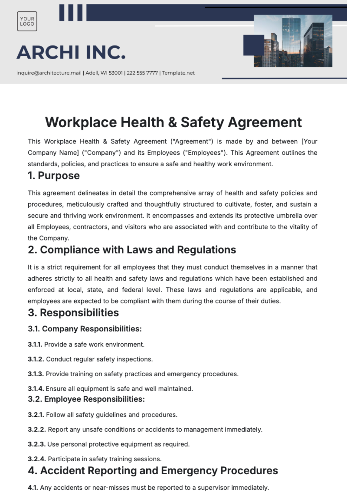 Free Workplace Health %26 Safety Agreement Template to Edit Online Free Workplace Health %26 Safety Agreement Template to Edit Online