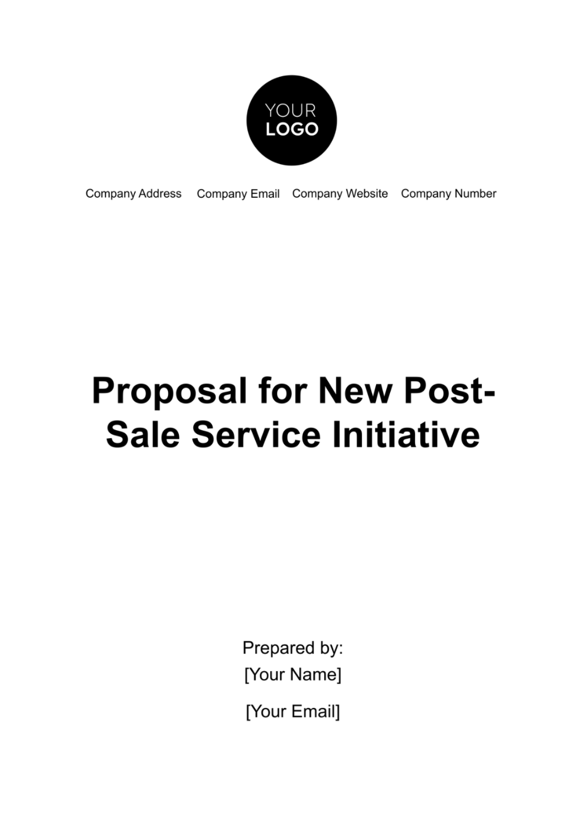 Free Proposal for New Post-Sale Service Initiative Template to Edit Online Free Proposal for New Post-Sale Service Initiative Template to Edit Online