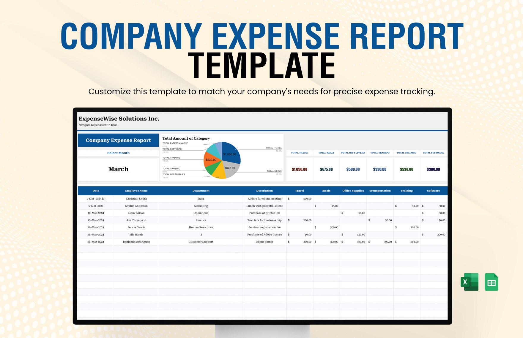 Company Expense Report Template Company Expense Report Template