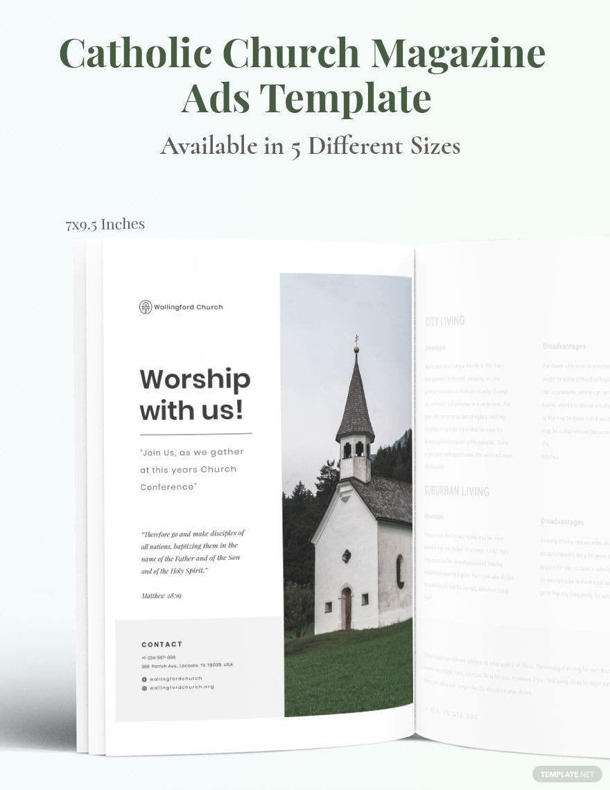 Catholic Church Magazine Ads Template in PSD, InDesign - Download | Template.net Catholic Church Magazine Ads Template in PSD, InDesign - Download | Template.net