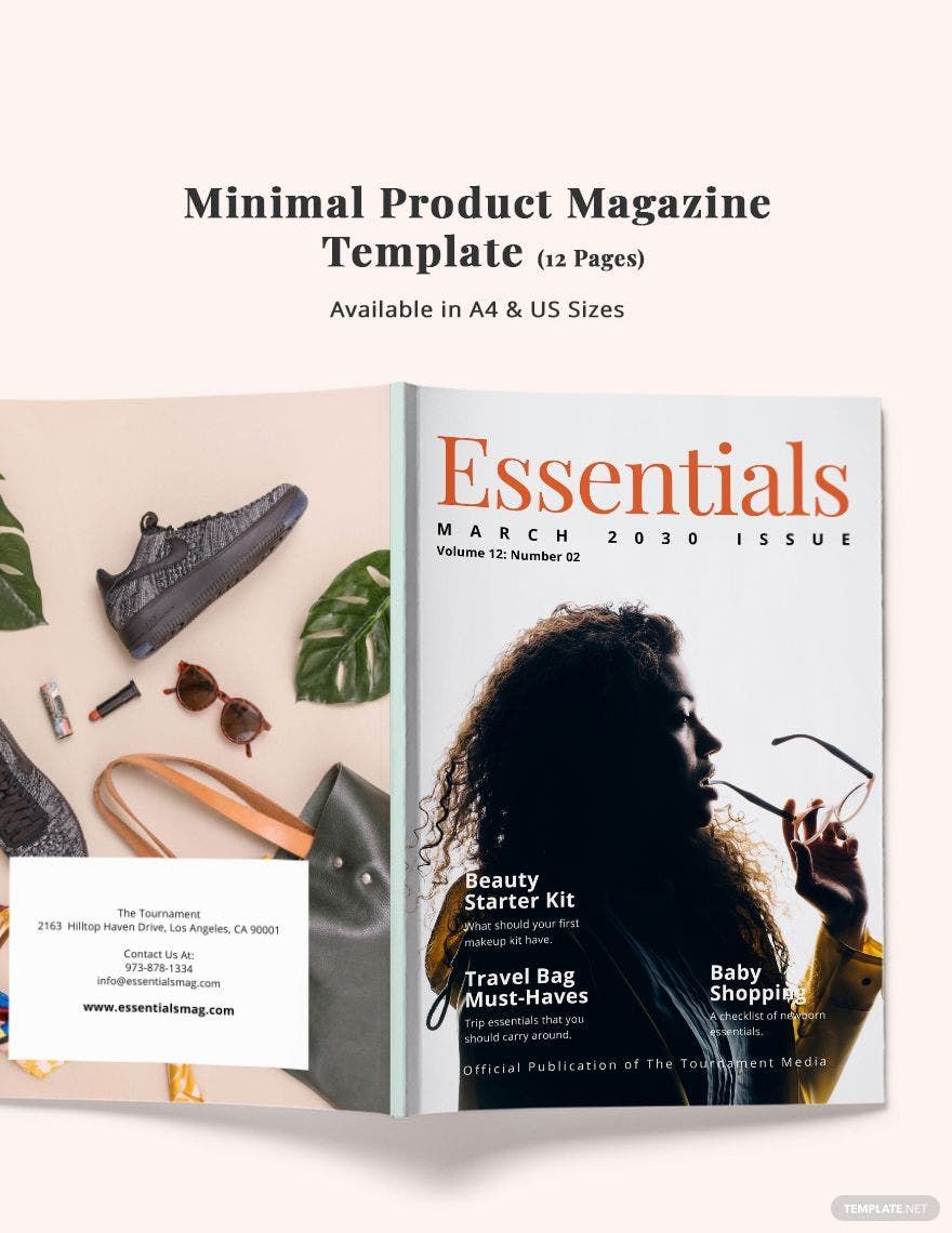 Minimal Product Magazine Template. in InDesign, Word, Publisher, Pages - Download | Template.net Minimal Product Magazine Template. in InDesign, Word, Publisher, Pages - Download | Template.net