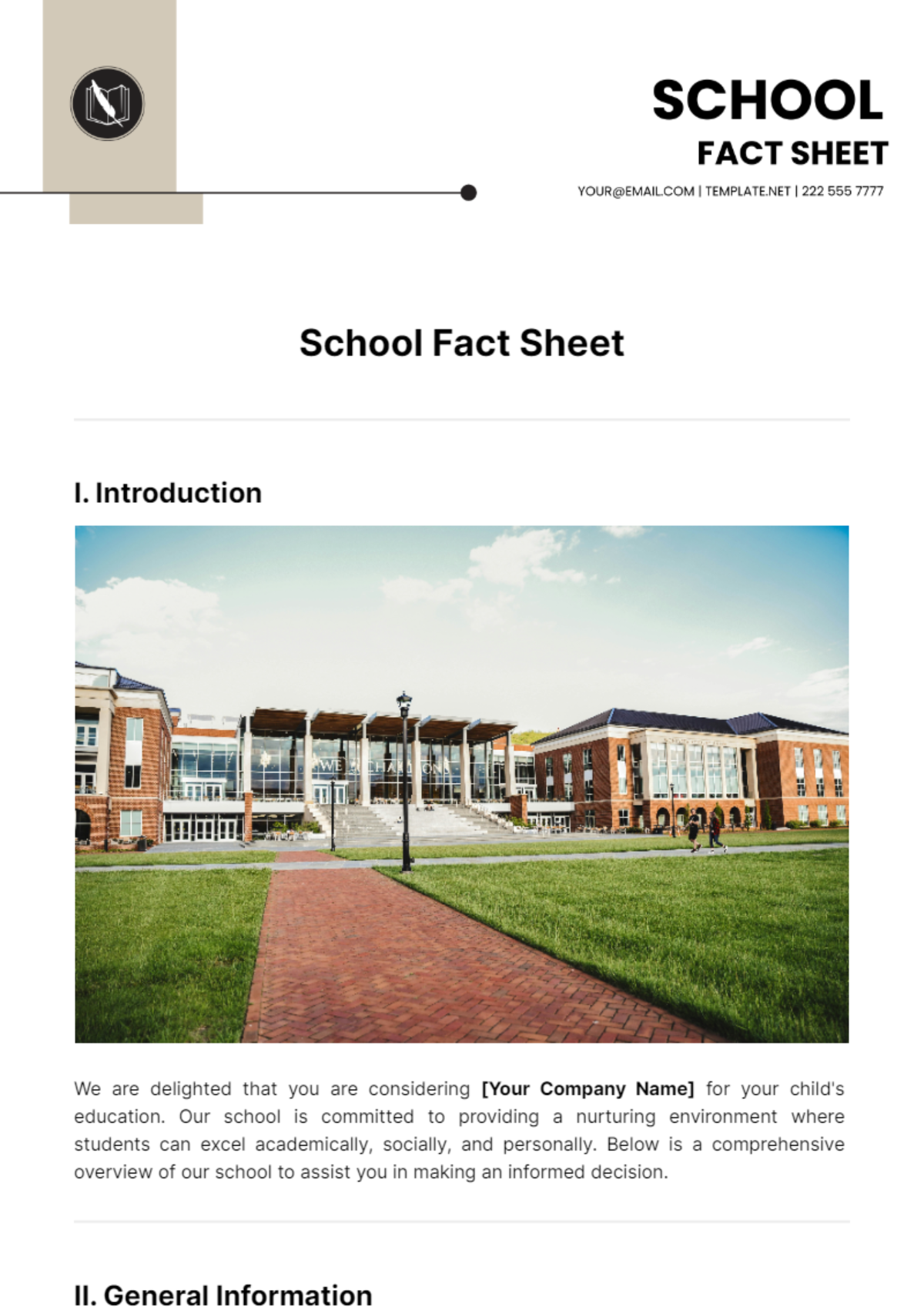 Free School Fact Sheet Template to Edit Online Free School Fact Sheet Template to Edit Online