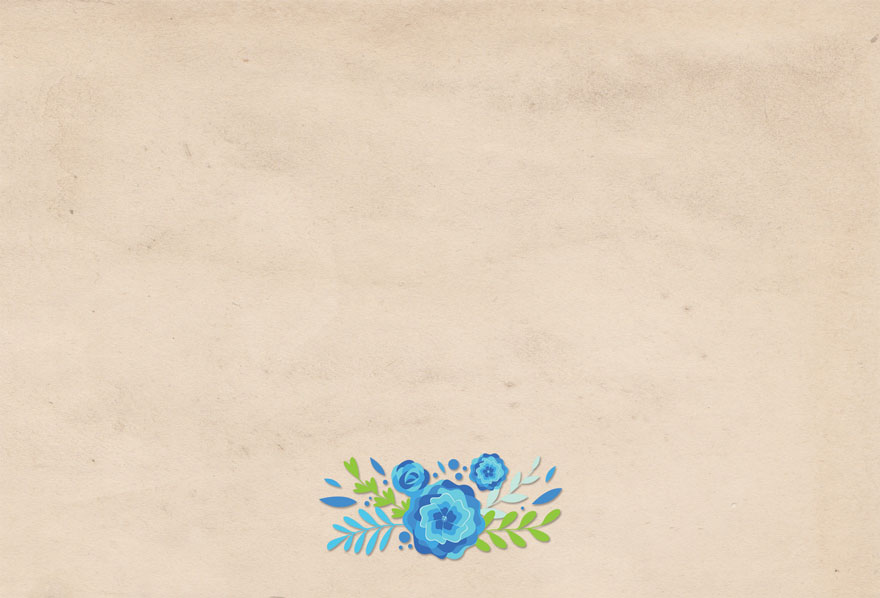 Simple Floral Postcard Template