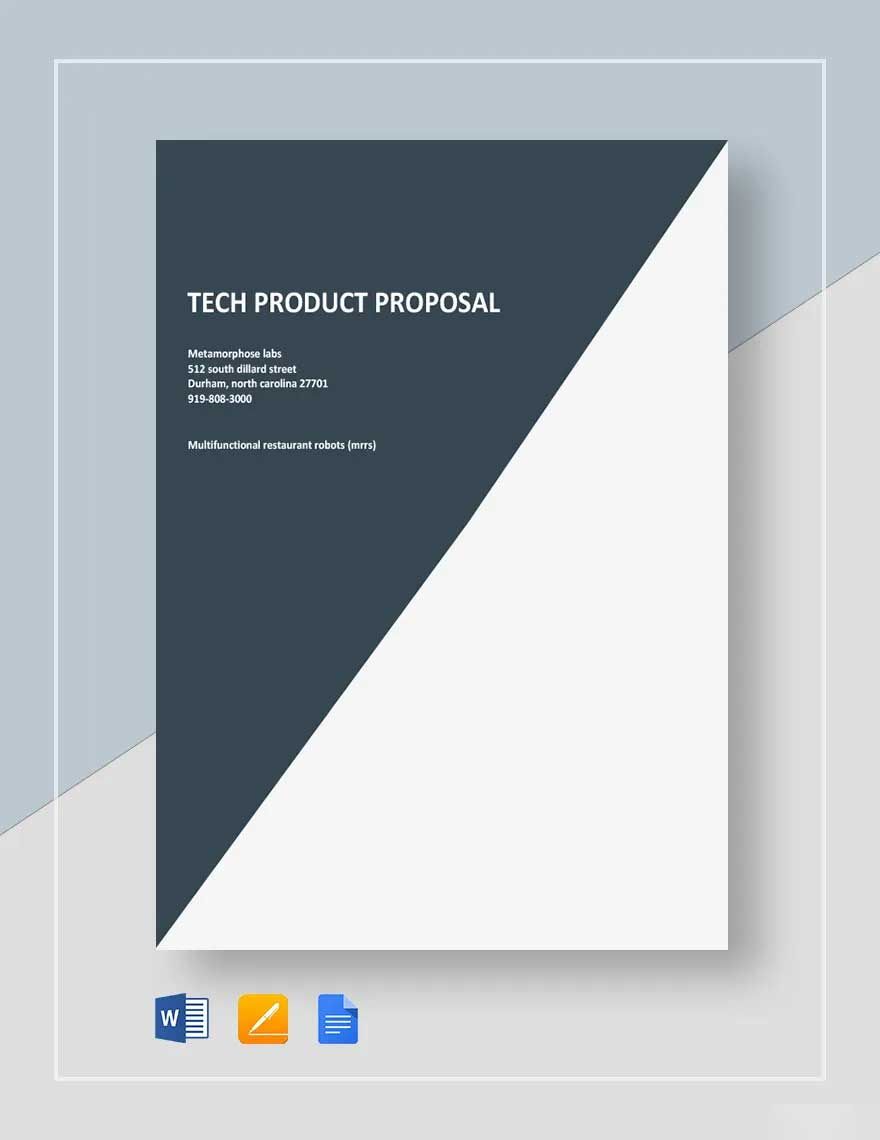 Tech Product Proposal Template in Word, Pages, Google Docs - Download | Template.net Tech Product Proposal Template in Word, Pages, Google Docs - Download | Template.net