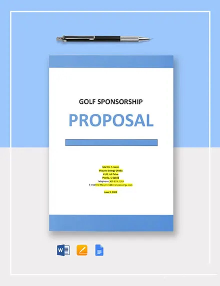 Golf Sponsorship Proposal Template in Pages, Word, Google Docs - Download | Template.net Golf Sponsorship Proposal Template in Pages, Word, Google Docs - Download | Template.net