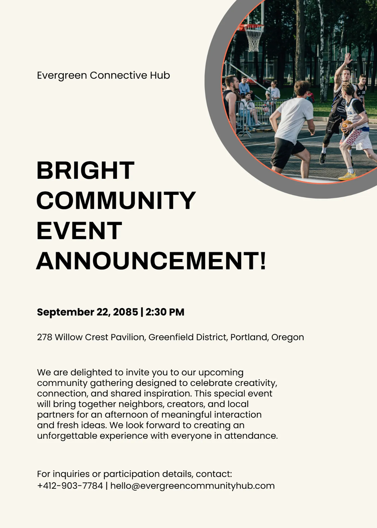 Free Basic Event Announcement Template to Edit Online Free Basic Event Announcement Template to Edit Online