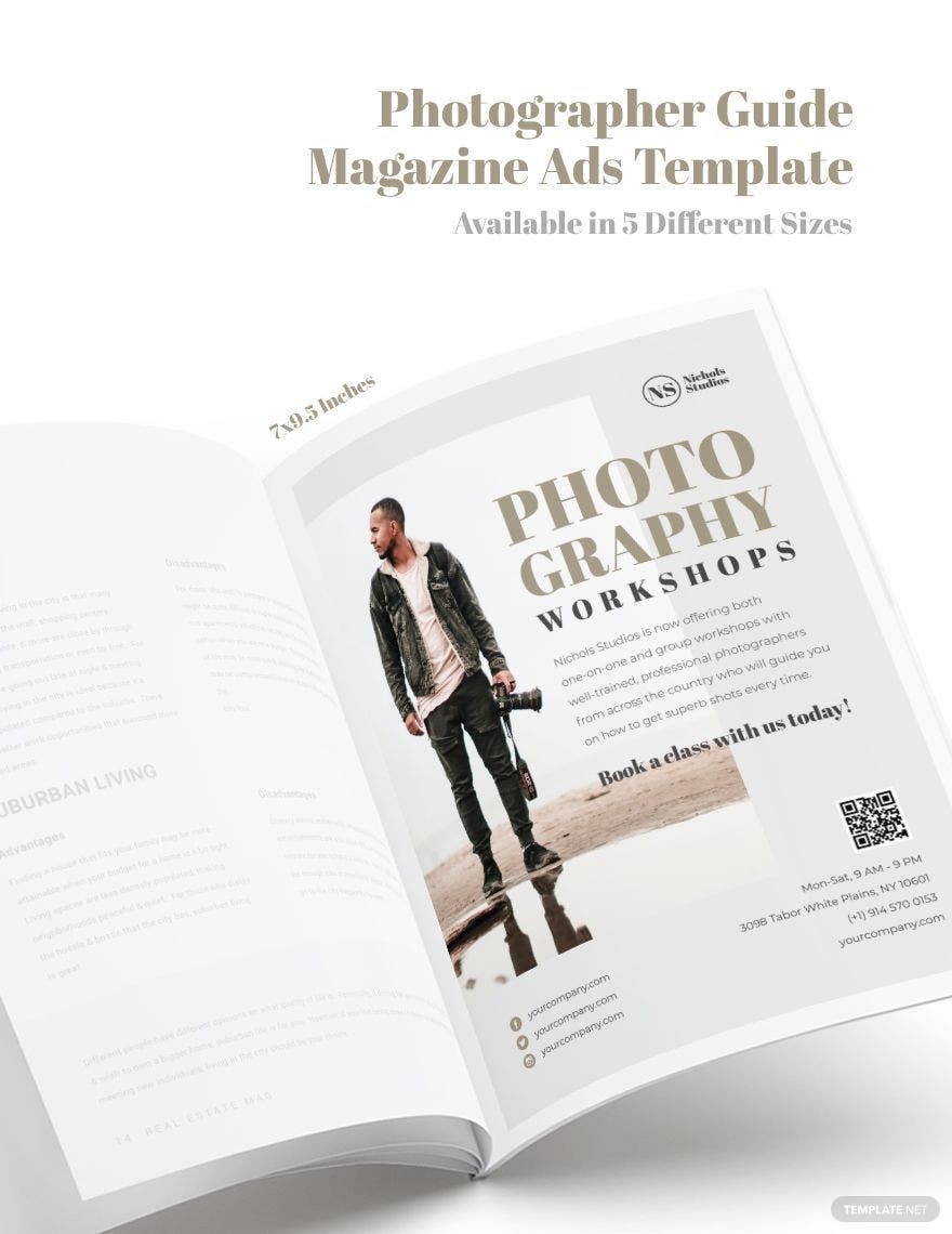 Photographer Guide Magazine Ads Template in PSD, InDesign - Download | Template.net Photographer Guide Magazine Ads Template in PSD, InDesign - Download | Template.net